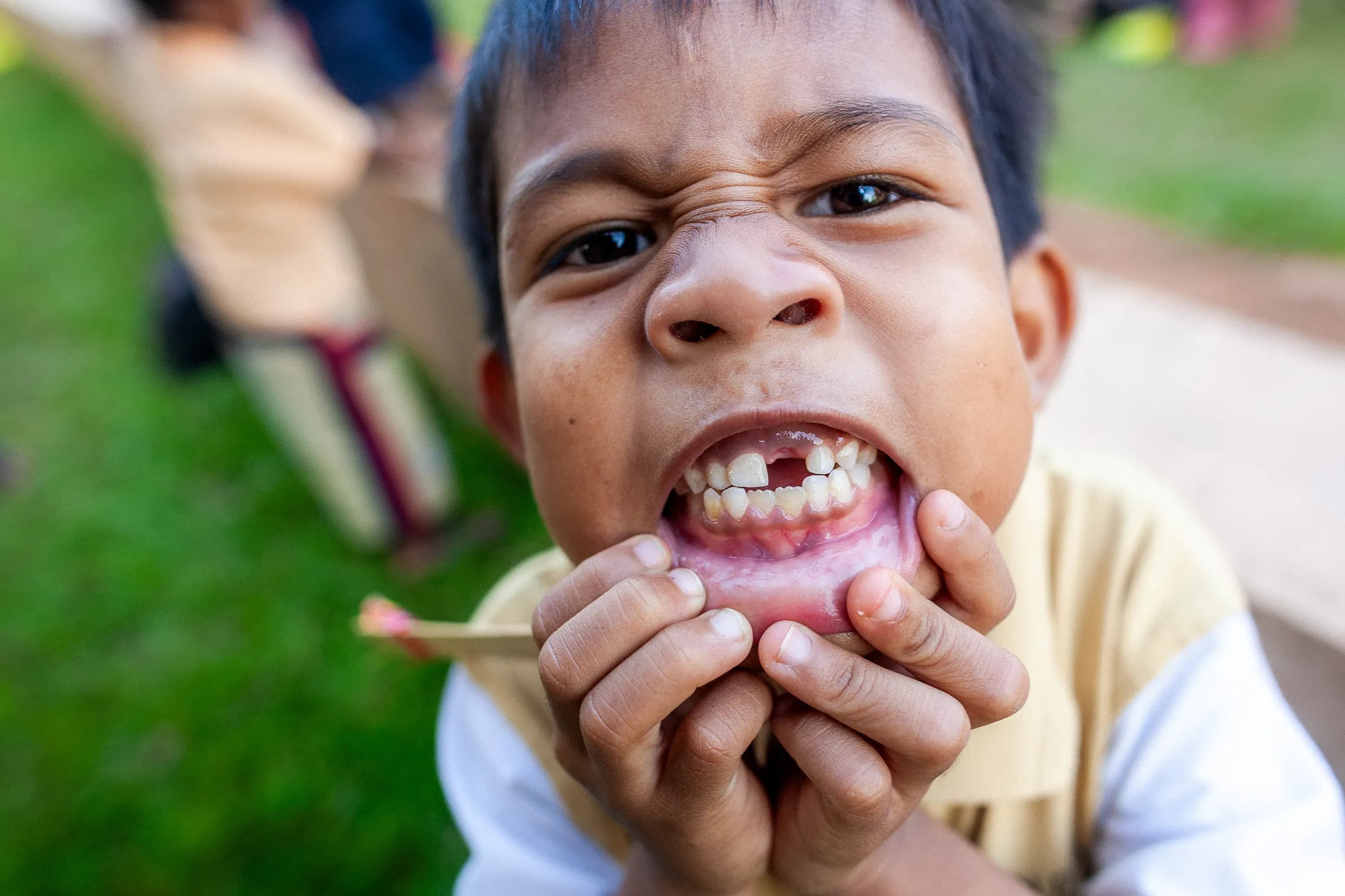 Happy child at a pediatric dental visit