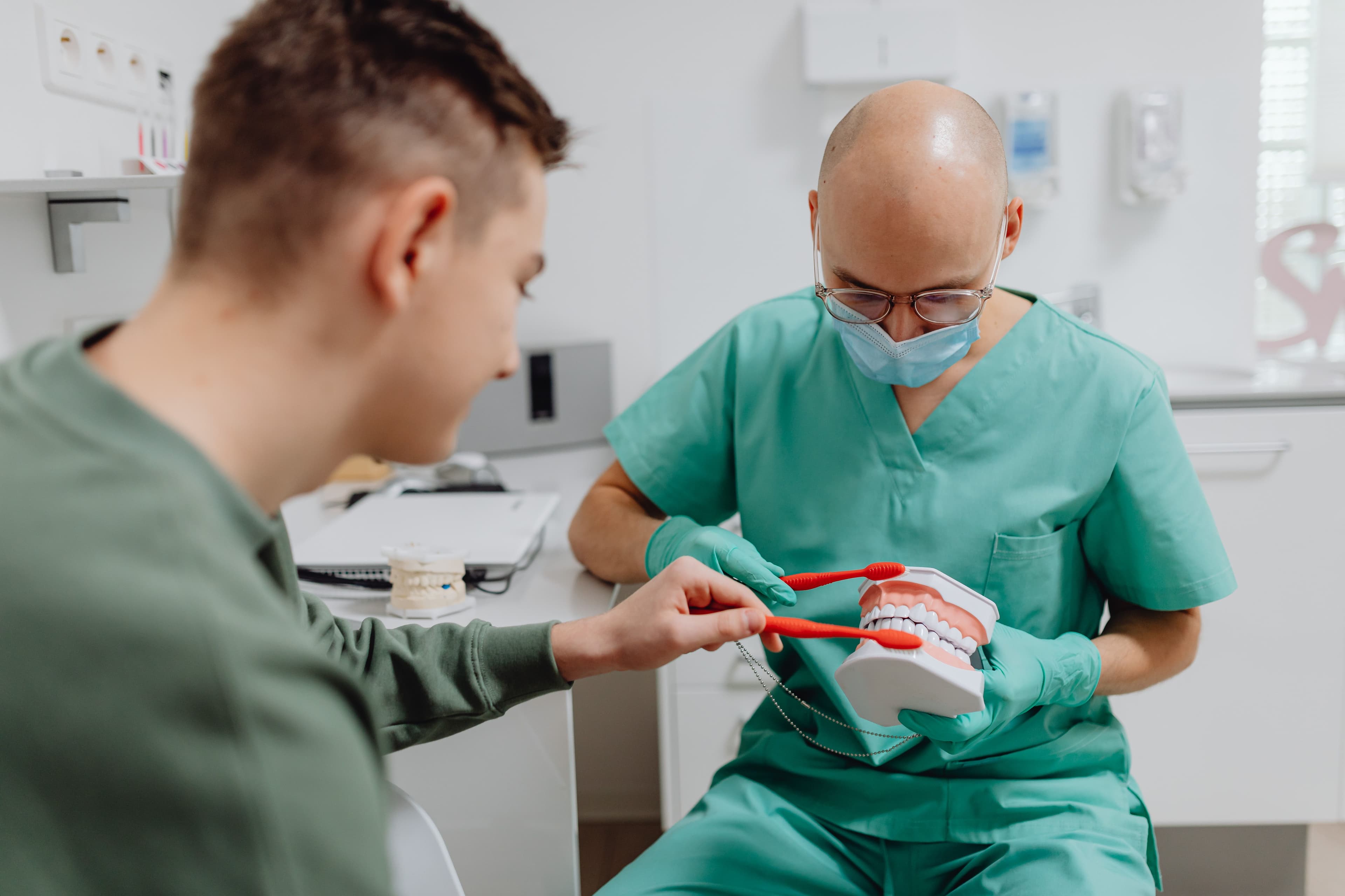 Patient reviewing a payment plan